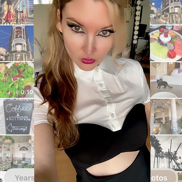 TOBI 🔥 Teacher's Pet White Collared Cutout Shirt Dress - Picture 5 of 5